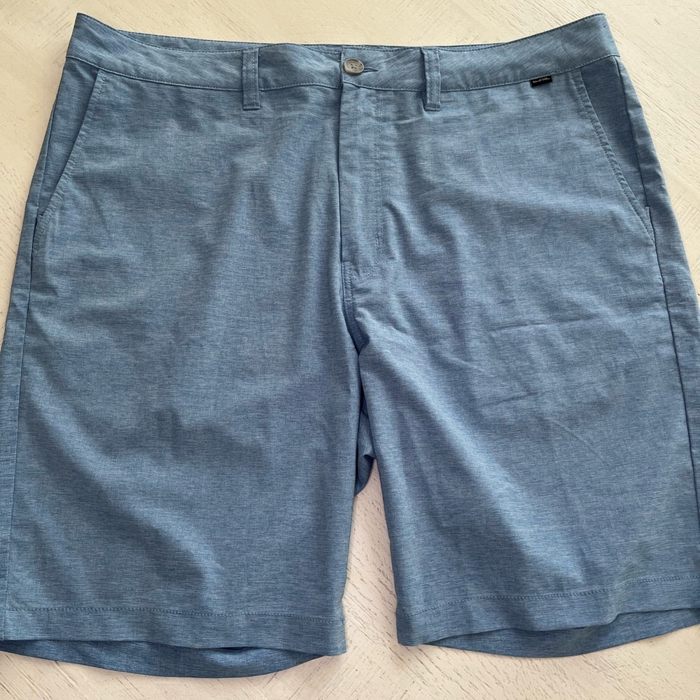 Travis Mathew Light Blue Flat Front Shorts